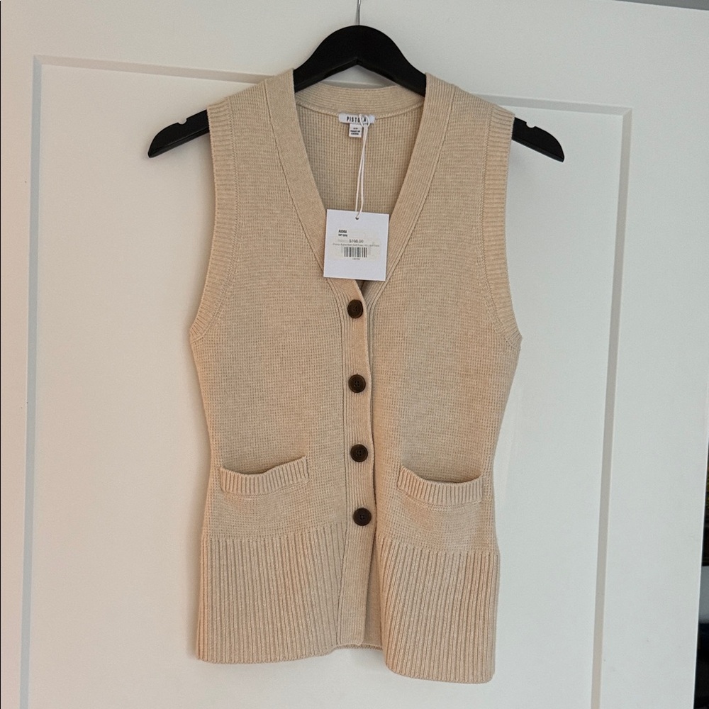 Pistola Soft Dove Knit Vest Size XS